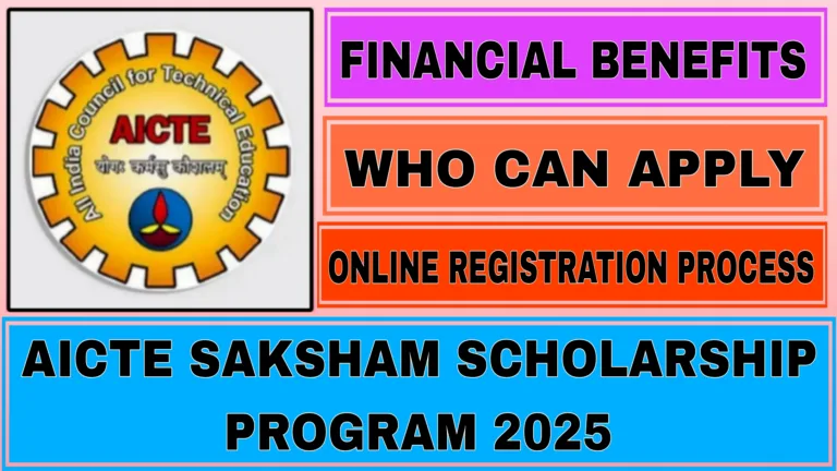 AICTE Saksham Scholarship Program 2025,