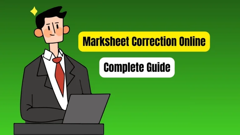 Marksheet Correction Online